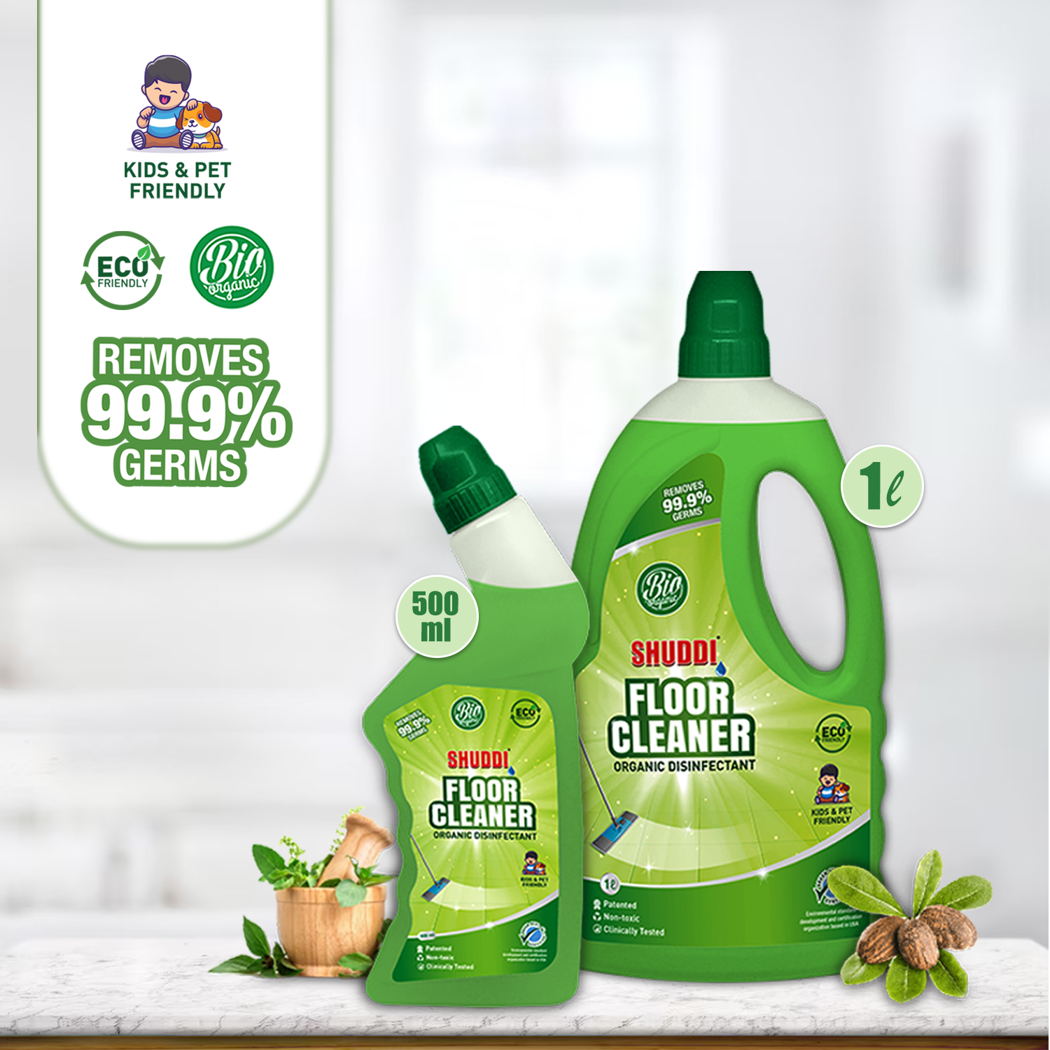 Shuddi Floor Cleaner 1 LT and 500ML